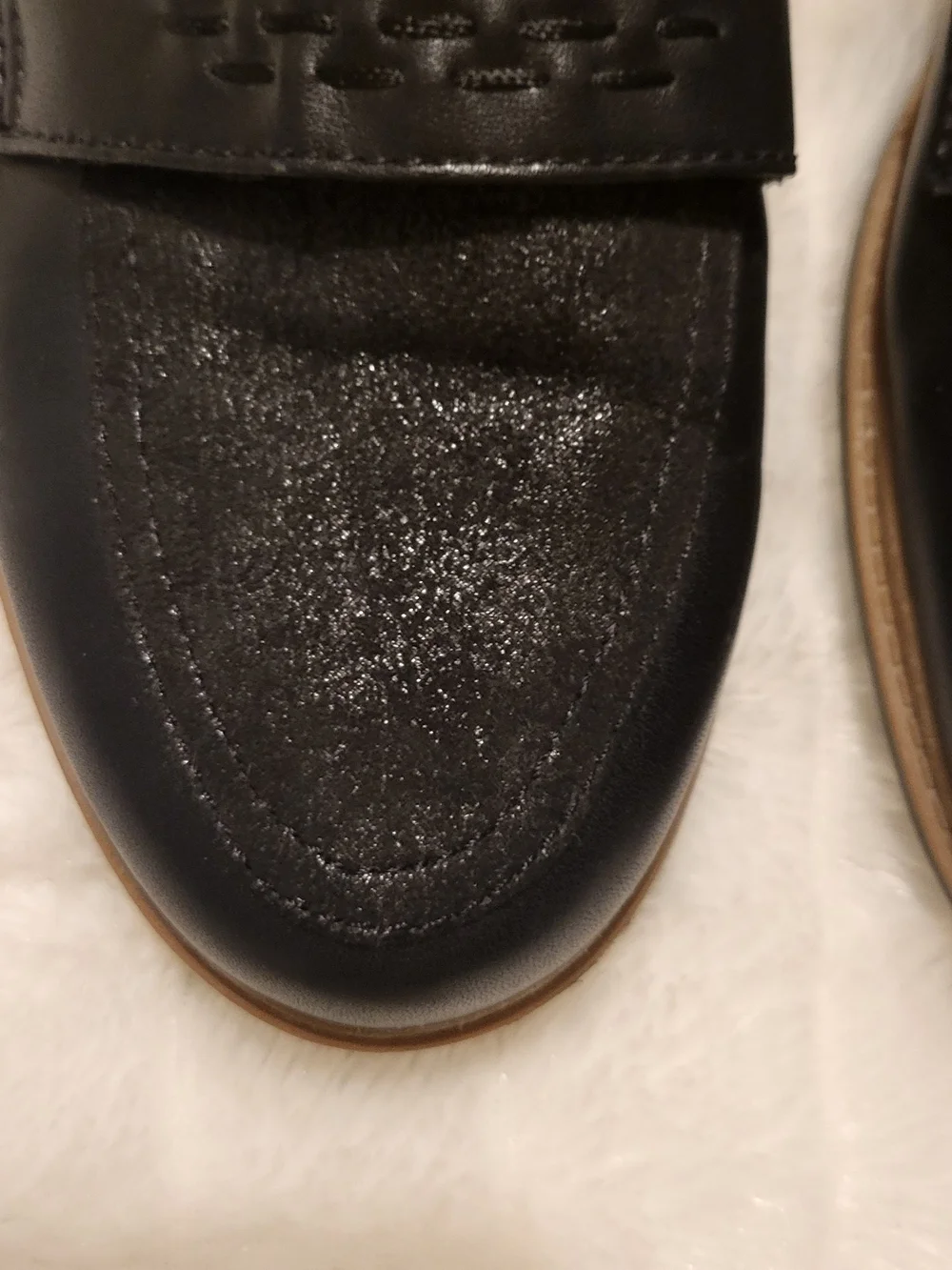 Clarks Black Leather Slip-On Loafers/Flats